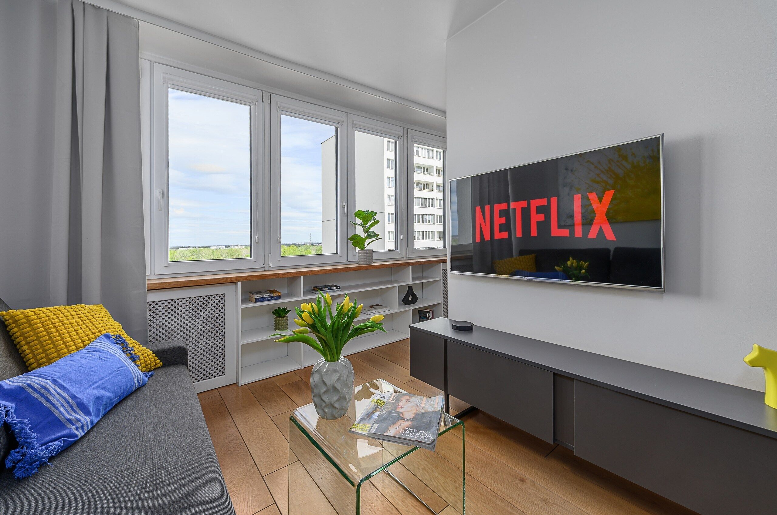 Classic Apartment, Courtyard View | Living area | 40-inch Smart TV with digital channels, Netflix, streaming services