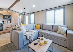 Living Room, House - Our Silver Caravans are a great base for any family holiday. (Hunters Quay, Argyll)