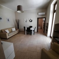 Appartamento Comfort, 1 camera da letto, patio, vista giardino | Area soggiorno