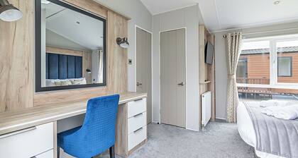 Modern two-bedroom lodge, perfect for couples or families.