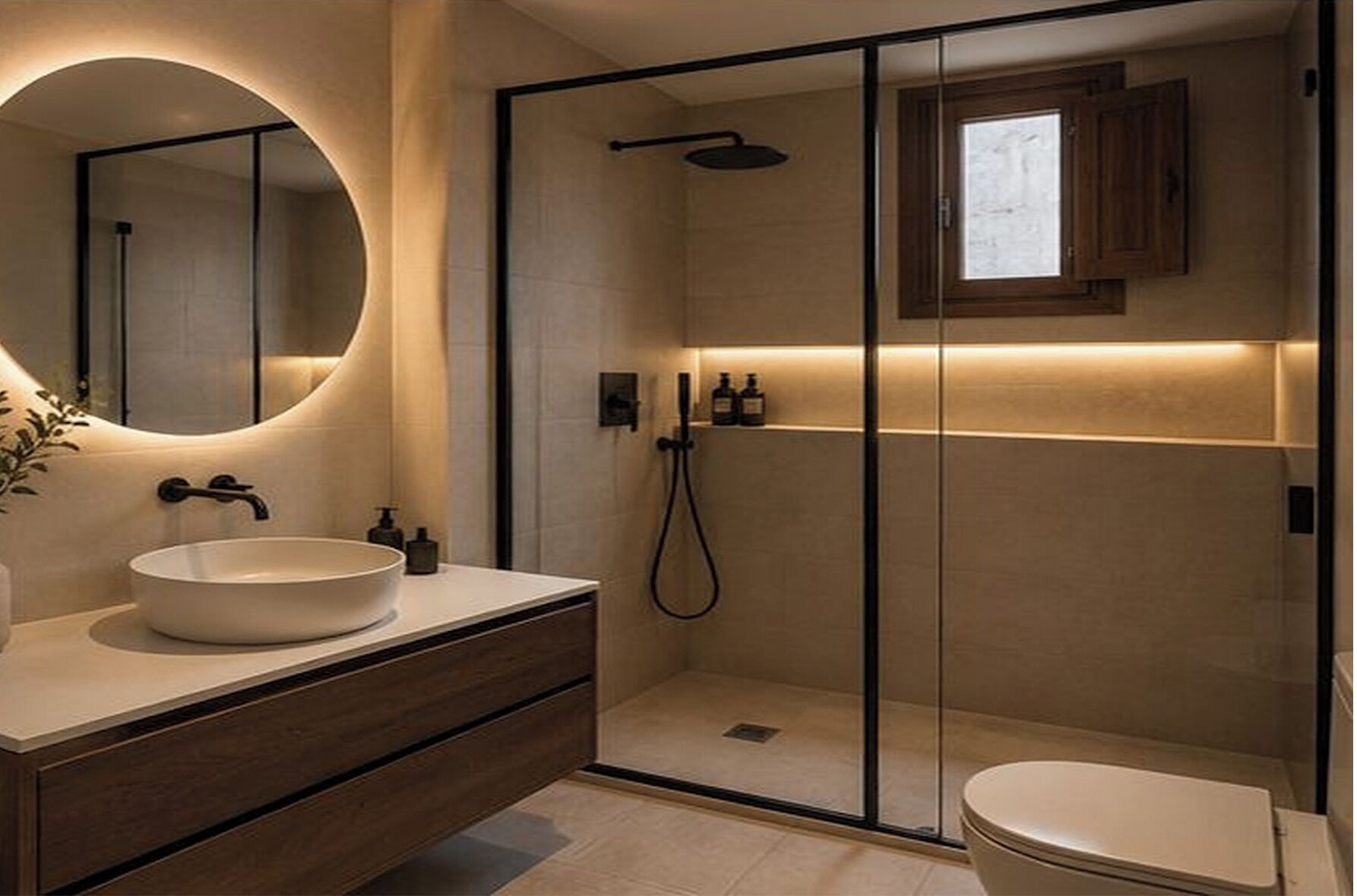 Standaard appartement | Badkamer | Een haardroger, handdoeken, zeep, shampoo