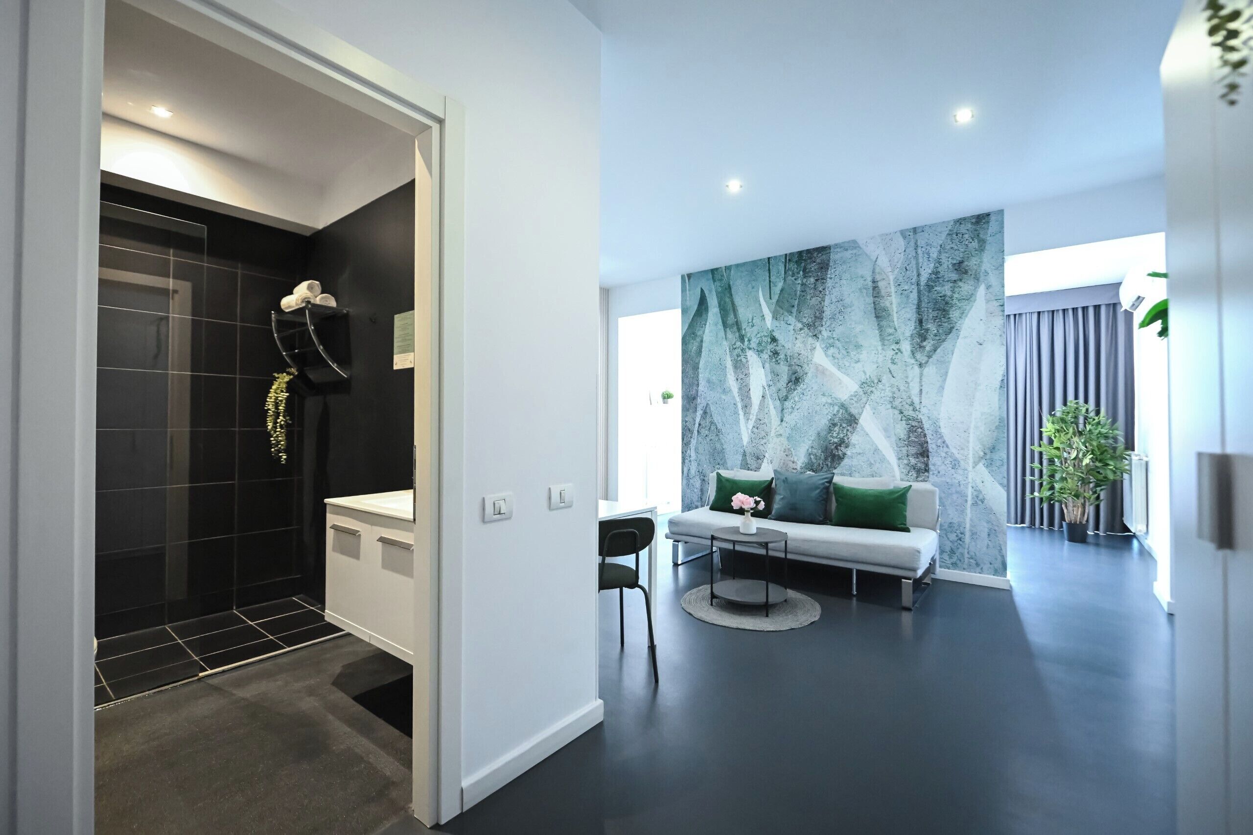 Standard Studio | Bathroom | Shower, hair dryer, towels, soap