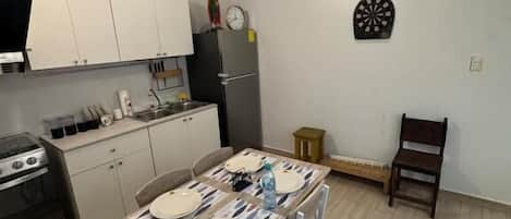 Apartment, Beach View | Private kitchen | Fridge, microwave, oven, stovetop