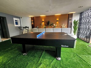 Economy Apartment, Balcony, City View | Games room