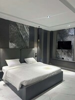 Quarto luxo, sacada, vista para a cidade