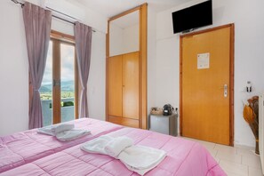 Iron/ironing board, WiFi, bed sheets - Room 'Athena' with Mountain View, Wi-Fi and Air Conditioning (Lasithiou)