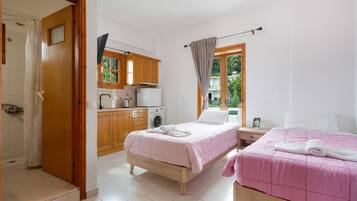 Iron/ironing board, WiFi, bed sheets