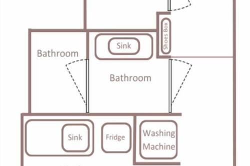 Zimmer, Nichtraucher (Moderate 4 Beds A) | Grundriss
