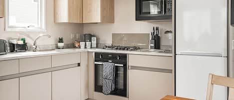 Fridge, oven, stovetop, toaster