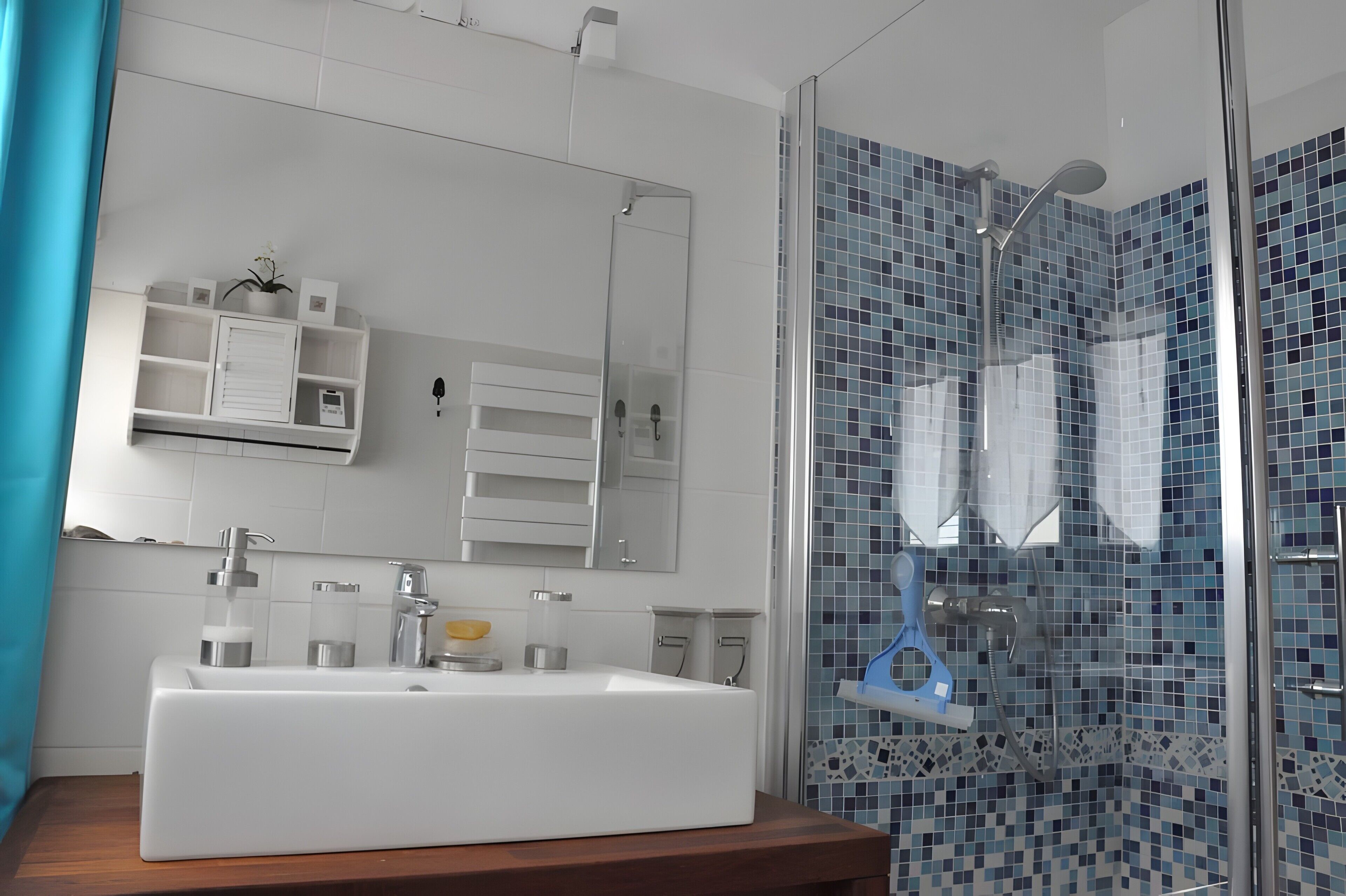 Shower, hair dryer