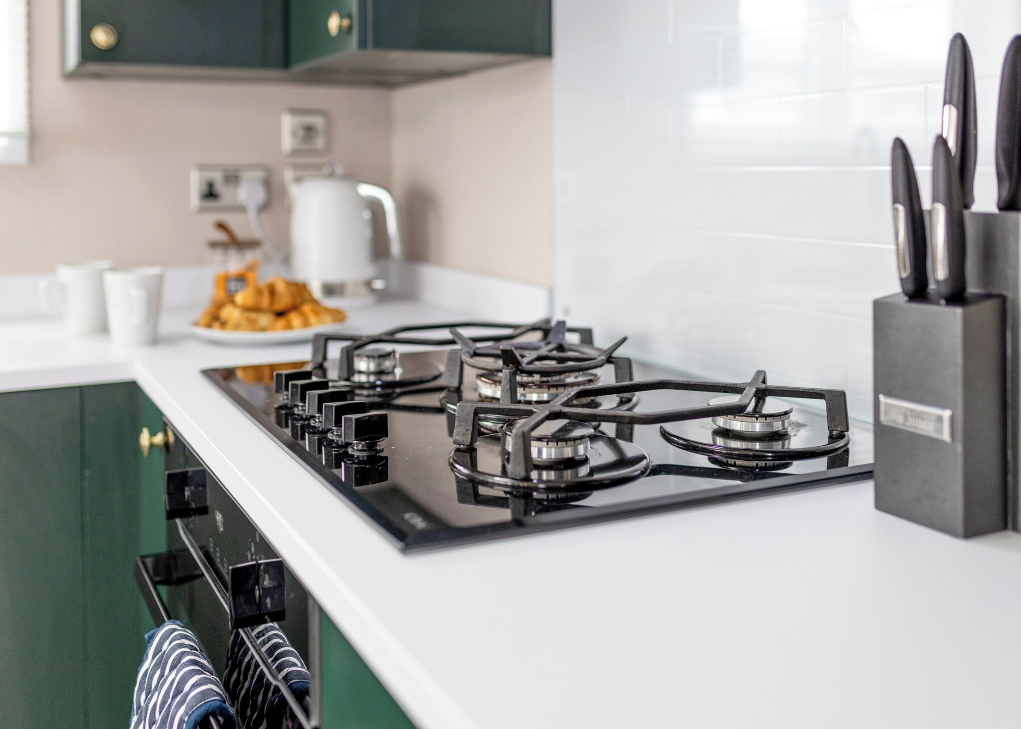 Fridge, oven, stovetop, toaster
