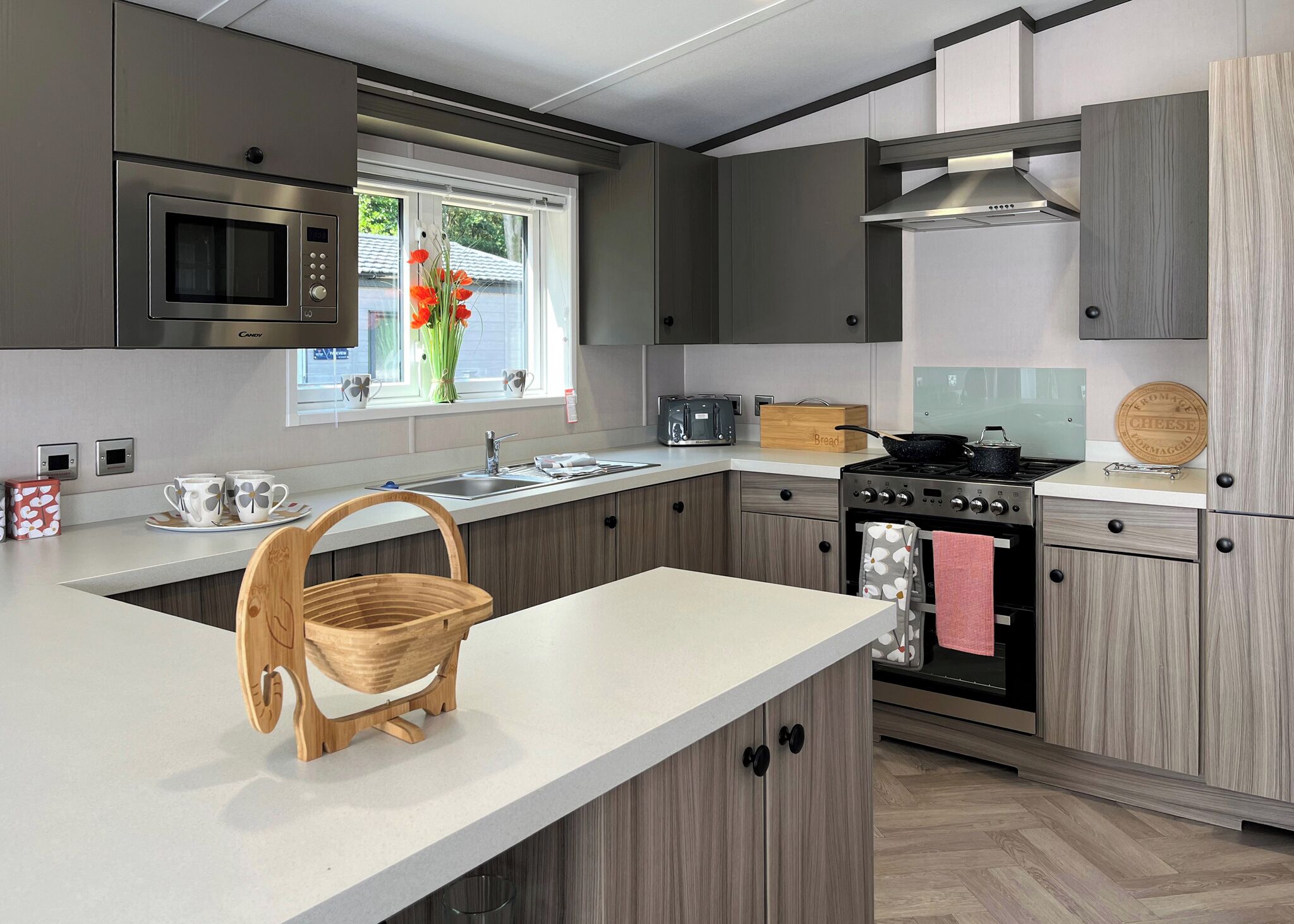 Fridge, oven, stovetop, toaster