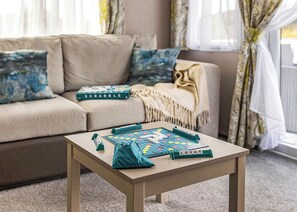 Living Room, House - The Luxury 2 Bed is a quality sleeps 6 holiday Home with contemporary features. (Landford, Nr Salisbury)
