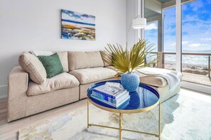 Living area - Brand New Built 2025 - Beachfront, elevator, 6 bedrooms elevated pool, hot tub (St. George Island)
