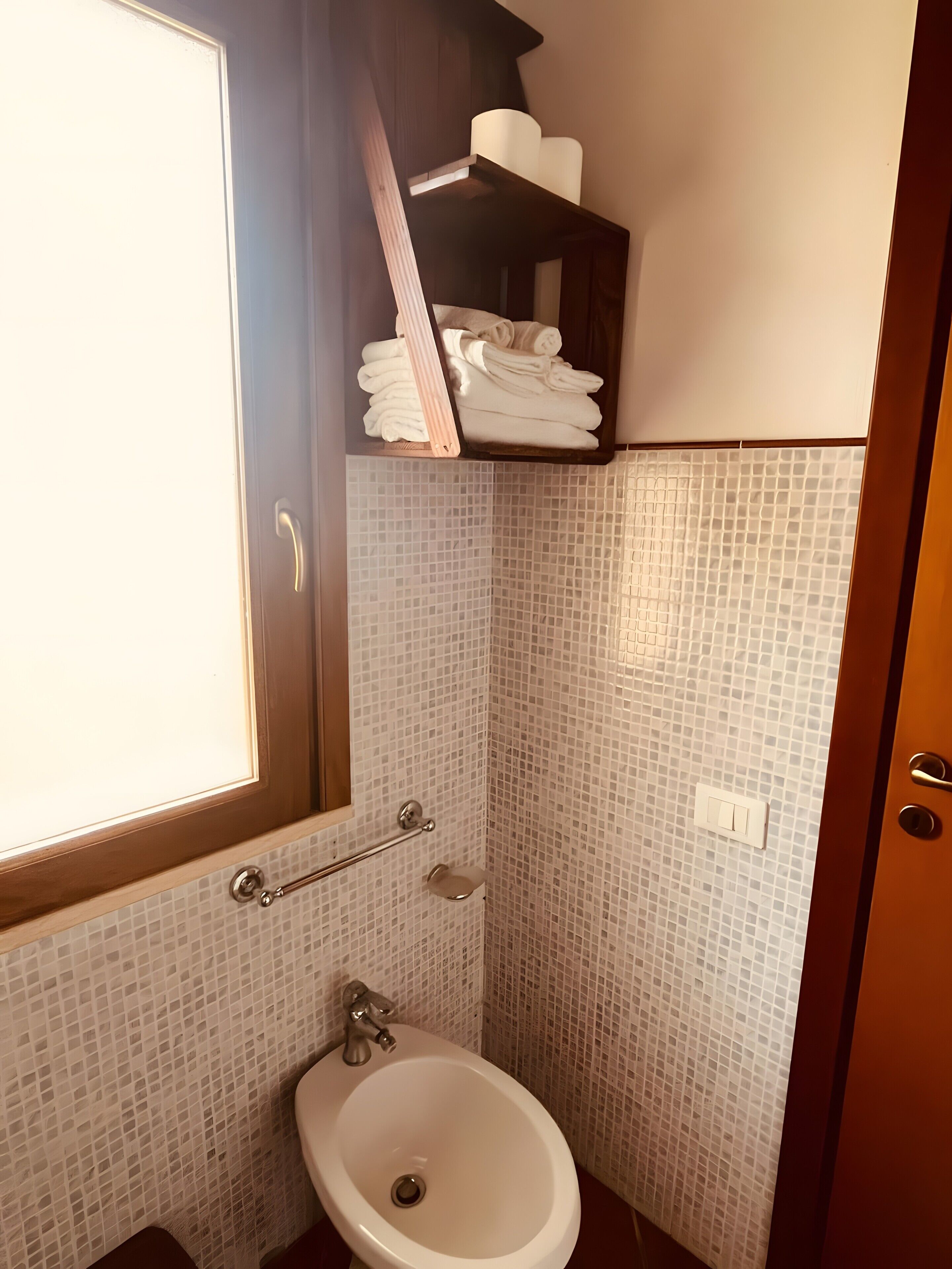 Douche, serviettes fournies