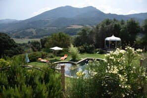 Pool - Bed and Breakfast 'Van Gogh - U Pianarellu' with Sea View, Wi-Fi and Air Conditioning (Olmeto)