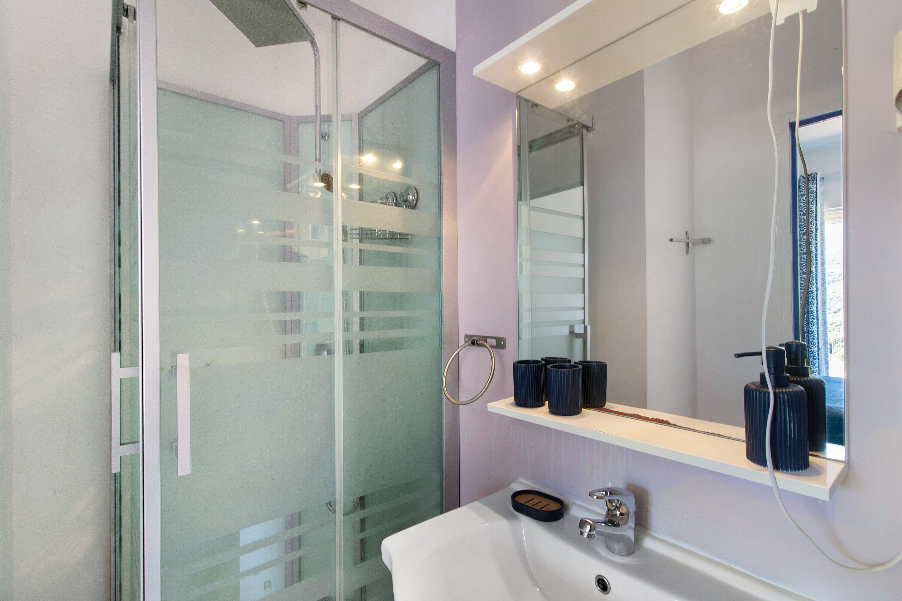 Shower, hair dryer