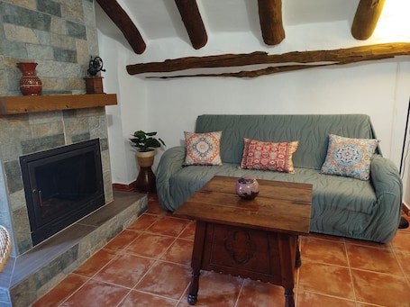 Living area. Casa rural Cabañas con bañera de hidromasaje y encanto rural