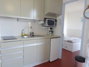 Private kitchen - Apartment, sea view - 4 guests (Le Barcarès)