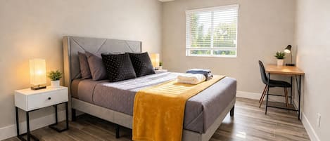 Desk, iron/ironing board, free WiFi, bed sheets