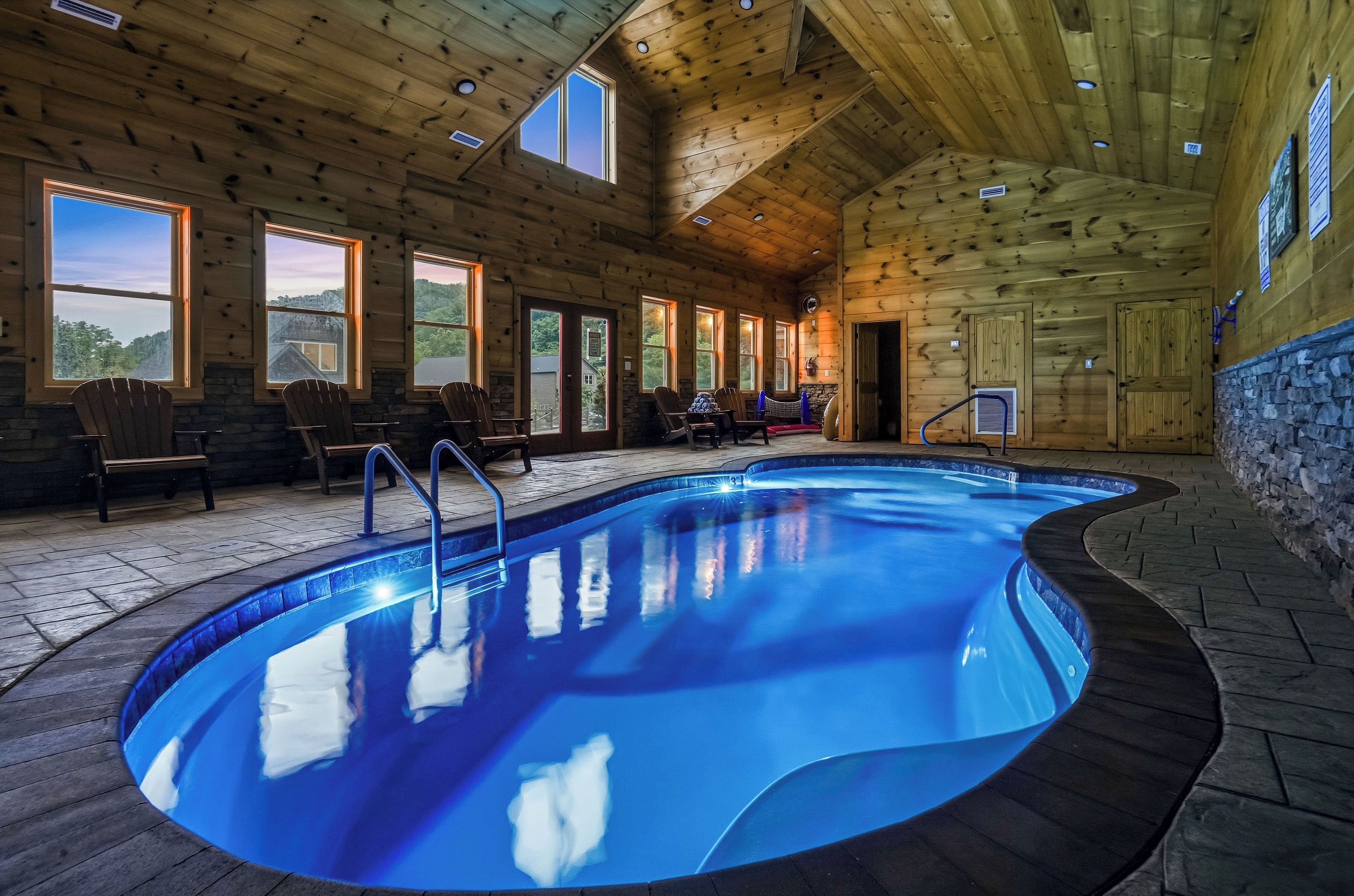 Award-winning indoor pool house with heated pool