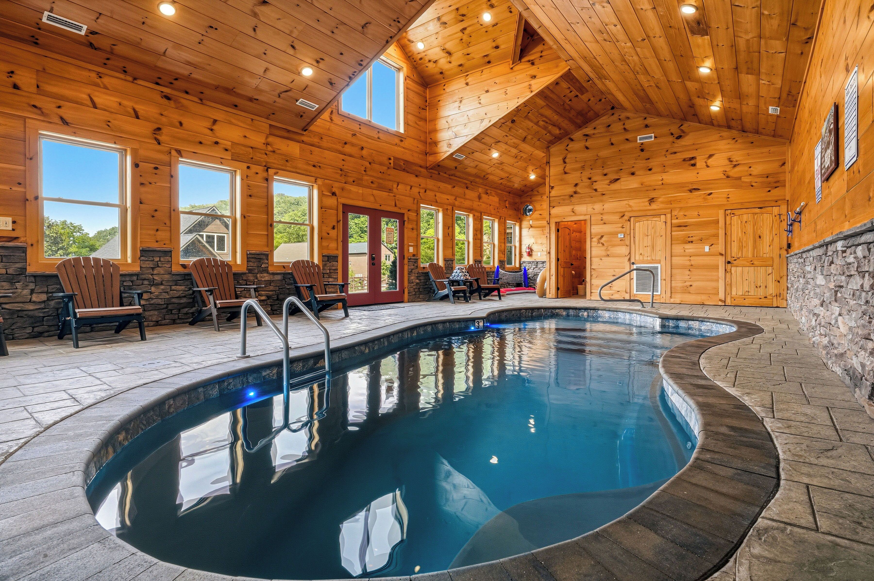 Indoor pool, a heated pool
