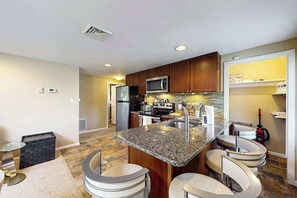 Fridge, microwave, oven, stovetop - Town of Rehoboth Beach pet friendly house w/deck close to beach (Rehoboth Beach)