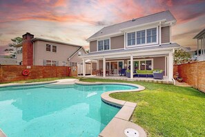 Pool - Dog-friendly home with heated outdoor pool & games - 3 blocks from the beach (Rehoboth Beach)
