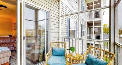 Villas at Bay Crossing dog-friendly condo with pool, balcony, water views, & W/D