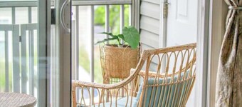 Villas at Bay Crossing dog-friendly condo with pool, balcony, water views, & W/D