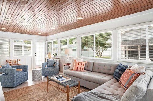 Town of Rehoboth Beach home with private pool, hot tub & pool barn