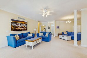 TV, fireplace, DVD player, offices - Keys of Marsh Harbor house w/community pool & tennis court, deck, grill (Rehoboth Beach)
