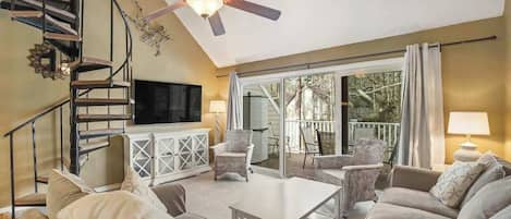 TV, DVD player, offices