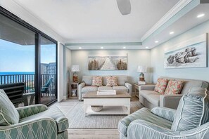 TV, offices - Sea Colony Ocean 7th Floor Condo with Shared Sauna, Pool, and Gym (Bethany Beach)