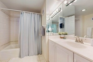 Shower, hair dryer, towels - Sea Colony Ocean 15th floor condo w/ pool, tennis/pickleball courts, gym (Bethany Beach)