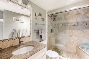 Shower, towels - Sea Colony Ocean 3rd-floor condo with elevator & gym (Bethany Beach)