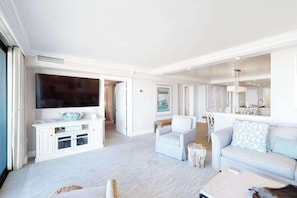 TV, offices - Sea Colony Ocean 4th floor condo w/ balcony, tennis court, and free WiFi (Bethany Beach)