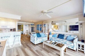 TV, DVD player, offices - Sea Colony oceanfront condo with pools, hot tub, sauna, balcony & pickleball (Bethany Beach)