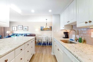 Fridge, microwave, oven, stovetop - Sea Colony Ocean 5th floor condo w/ tennis court, pool, and elevator (Bethany Beach)