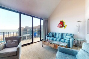 TV, DVD player - Sea Colony 9th-floor ocean-view condo with elevator & balcony (Bethany Beach)