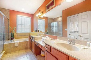 Shower, towels - Bayside Resort townhouse w/ free WiFi, tennis court, pool, and board games (Selbyville)