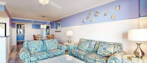 TV, DVD player, offices