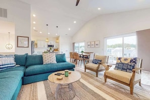TV, offices - Town of South Bethany canal-front home with dock & decks - two blocks to beach (South Bethany)