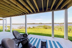 Terrace/patio - Bayville Shores home just steps from the water with pool & tennis courts (Selbyville)