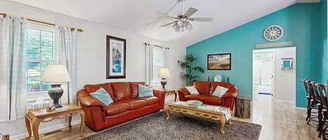 TV, DVD player, offices