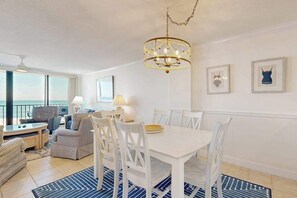 Dining - Renovated oceanfront Sea Colony 7th-floor condo with balcony & basketball court (Bethany Beach)