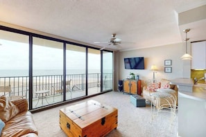 TV, DVD player, offices - Oceanfront Sea Colony condo with pool & hot tub, ocean view, & free WiFi (Bethany Beach)