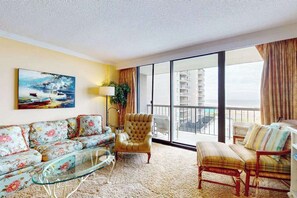 TV, offices - Sea Colony Oceanfront Condo with Shared Pool/Hot Tub/Sauna, Central AC, & WiFi (Bethany Beach)