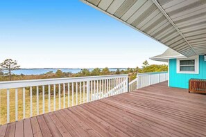 Terrace/patio - Dog-friendly town of Fenwick home with guest suite, WiFi, & elevator (Fenwick Island)