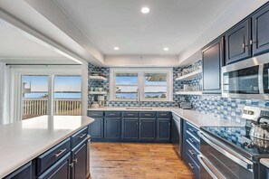 Fridge, microwave, oven, stovetop - Dog-friendly town of Fenwick home with guest suite, WiFi, & elevator (Fenwick Island)
